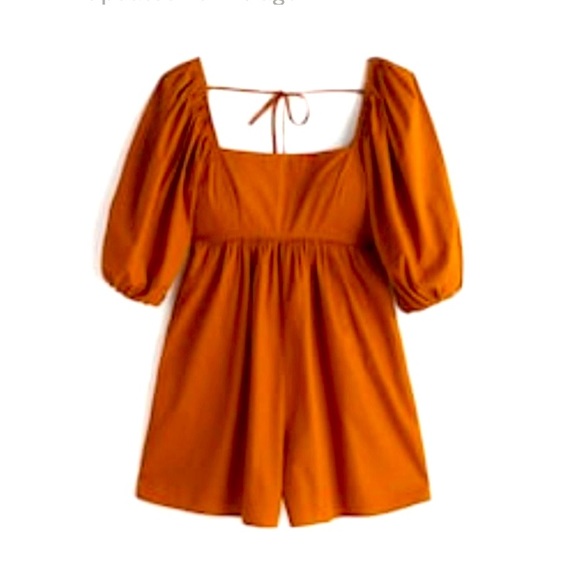 Abercrombie & Fitch Pants - Puff Sleeve Flirty Romper